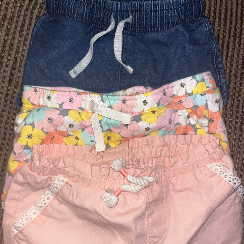 3 pairs of toddler 18 months short- Carters- Oshkosh
